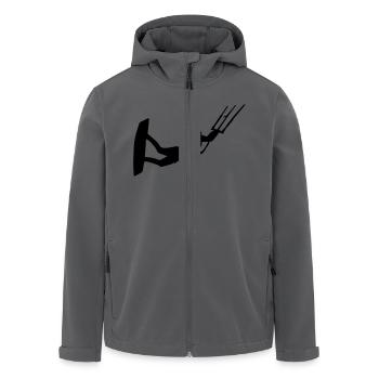 Kitesurfen - Recycelte Männer Softshell-Jacke von Stanley/Stella - Anthrazit - Vorne - AI Model Male 185 light (185cm)