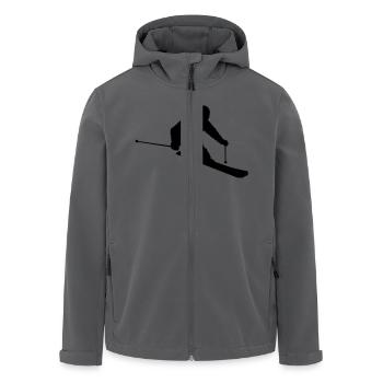 Skier 2 (Vector) - Recycelte Männer Softshell-Jacke von Stanley/Stella - Anthrazit - Vorne - AI Model Male 185 light (185cm)