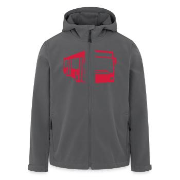 Bus - Recycelte Männer Softshell-Jacke von Stanley/Stella - Anthrazit - Vorne - AI Model Male 185 light (185cm)
