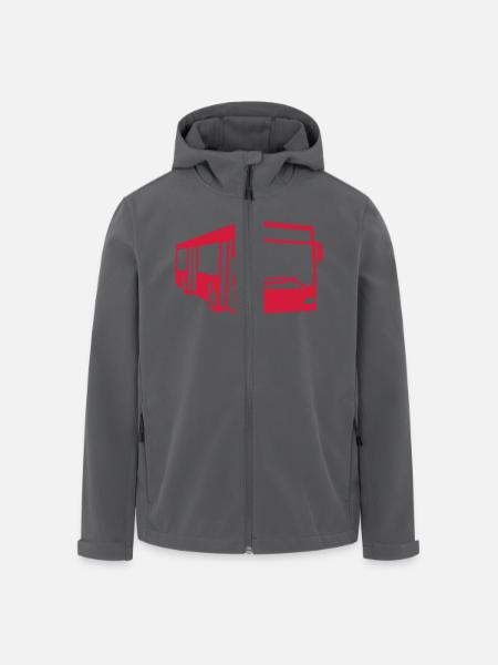 Bus - Recycelte Männer Softshell-Jacke von Stanley/Stella - Anthrazit
