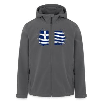 Greece Flag - Recycelte Männer Softshell-Jacke von Stanley/Stella - Anthrazit - Vorne - AI Model Male 185 light (185cm)