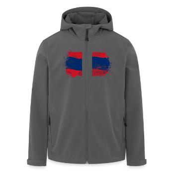 Laos Flag - Recycelte Männer Softshell-Jacke von Stanley/Stella - Anthrazit - Vorne - AI Model Male 185 light (185cm)