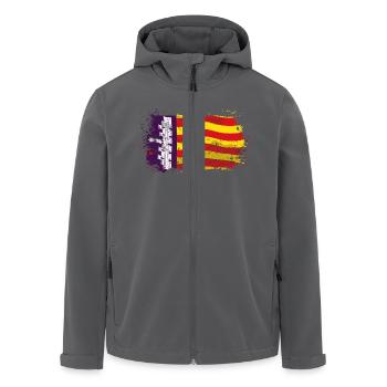 Mallorca Flag - Recycelte Männer Softshell-Jacke von Stanley/Stella - Anthrazit - Vorne - AI Model Male 185 light (185cm)