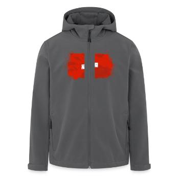 Swiss Flag - Recycelte Männer Softshell-Jacke von Stanley/Stella - Anthrazit - Vorne - AI Model Male 185 light (185cm)