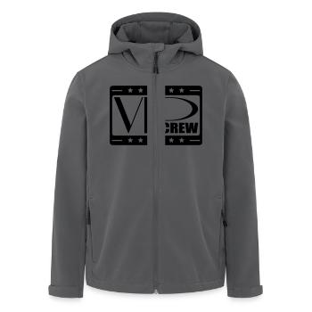 crew team party freunde edel stern star schriftzug - Recycelte Männer Softshell-Jacke von Stanley/Stella - Anthrazit - Vorne - AI Model Male 185 light (185cm)