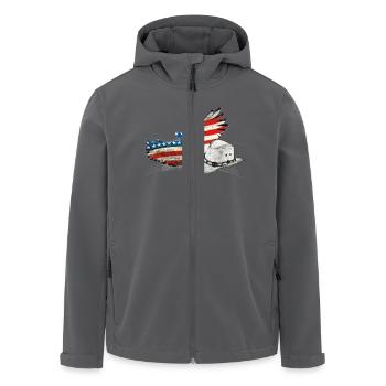 linedance - Recycelte Männer Softshell-Jacke von Stanley/Stella - Anthrazit - Vorne - AI Model Male 185 light (185cm)