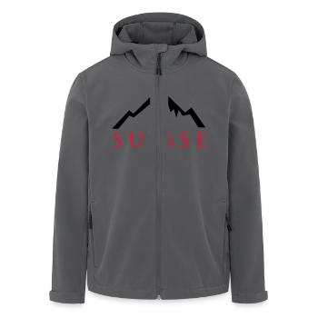 Swiss Alps - Recycelte Männer Softshell-Jacke von Stanley/Stella - Anthrazit - Vorne - AI Model Male 185 light (185cm)