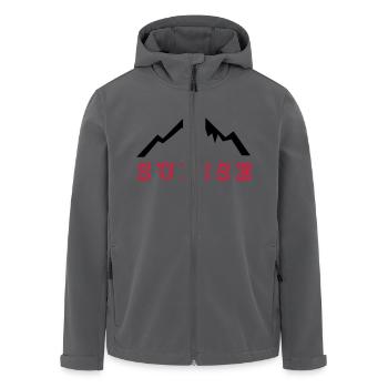 Mount Blanc - Suisse - Recycelte Männer Softshell-Jacke von Stanley/Stella - Anthrazit - Vorne - AI Model Male 185 light (185cm)