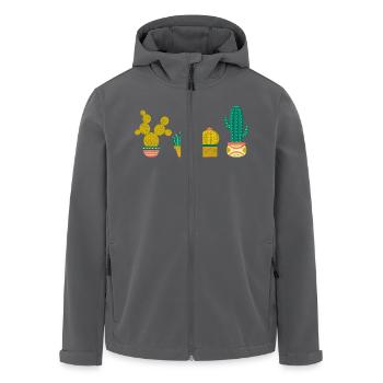 Cool Cactus Illustration Design - Recycelte Männer Softshell-Jacke von Stanley/Stella - Anthrazit - Vorne - AI Model Male 185 light (185cm)