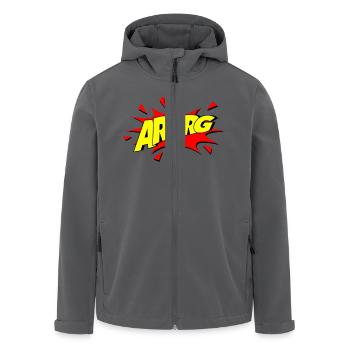Arrg / wut / comic - Recycelte Männer Softshell-Jacke von Stanley/Stella - Anthrazit - Vorne - AI Model Male 185 light (185cm)