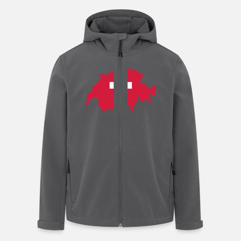 Schweiz - Recycelte Männer Softshell-Jacke von Stanley/Stella - Anthrazit