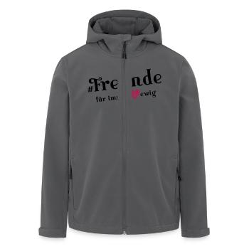 freunde für immer - Recycelte Männer Softshell-Jacke von Stanley/Stella - Anthrazit - Vorne - AI Model Male 185 light (185cm)