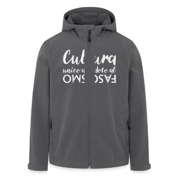 Kultur ist das einzige Gegenmittel gegen Faschismus - Recycelte Männer Softshell-Jacke von Stanley/Stella - Anthrazit - Vorne - AI Model Male 185 light (185cm)