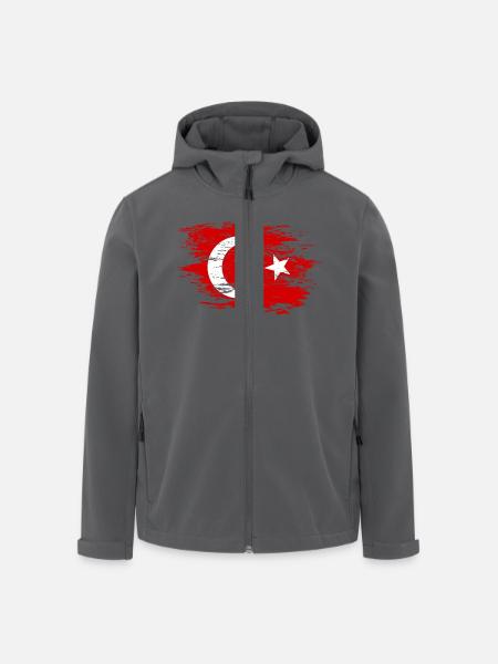Türkei Flagge used - Recycelte Männer Softshell-Jacke von Stanley/Stella - Anthrazit
