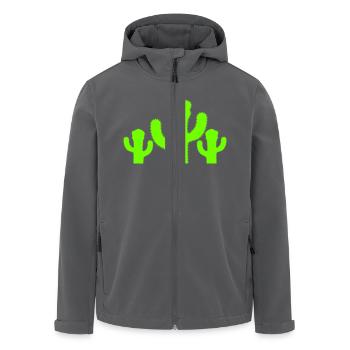 3 Kakteen Kaktus Stachelig Wüsten Stachel Pflanzen - Recycelte Männer Softshell-Jacke von Stanley/Stella - Anthrazit - Vorne - AI Model Male 185 light (185cm)
