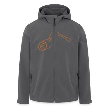Axt Baum Fällen Holzfäller Wald Stumpf Holz Hacken - Recycelte Männer Softshell-Jacke von Stanley/Stella - Anthrazit - Vorne - AI Model Male 185 light (185cm)