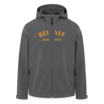 Belfast Beal Feirste North Ireland Nordirland - Recycelte Männer Softshell-Jacke von Stanley/Stella - Anthrazit - Vorne - AI Model Male 185 light (185cm)