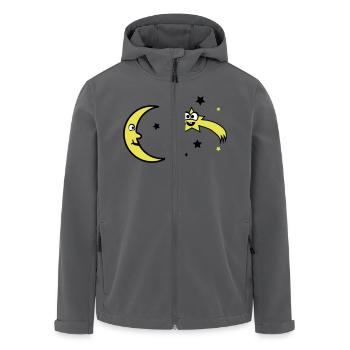mond und sterne - Recycelte Männer Softshell-Jacke von Stanley/Stella - Anthrazit - Vorne - AI Model Male 185 light (185cm)