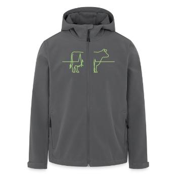 t Kuhbauer Herzschlag - Recycelte Männer Softshell-Jacke von Stanley/Stella - Anthrazit - Vorne - AI Model Male 185 light (185cm)