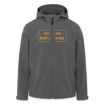 not from bad parents - Nicht von schlechten Eltern - Recycelte Männer Softshell-Jacke von Stanley/Stella - Anthrazit - Vorne - AI Model Male 185 light (185cm)