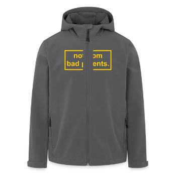 not from bad parents - Nicht von schlechten Eltern - Recycelte Männer Softshell-Jacke von Stanley/Stella - Anthrazit - Vorne - AI Model Male 185 light (185cm)