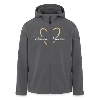 Brautjungfer Gold Herz Glitzer - Recycelte Männer Softshell-Jacke von Stanley/Stella - Anthrazit - Vorne - AI Model Male 185 light (185cm)