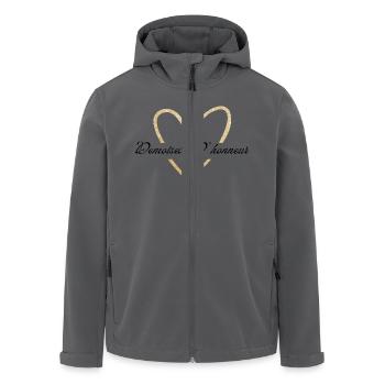 Brautjungfer Gold Herz Glitzer - Recycelte Männer Softshell-Jacke von Stanley/Stella - Anthrazit - Vorne - AI Model Male 185 light (185cm)
