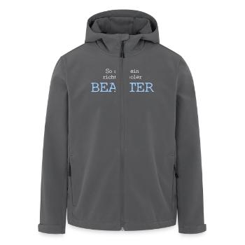 So sieht ein richtig cooler Beamter aus. - Recycelte Männer Softshell-Jacke von Stanley/Stella - Anthrazit - Vorne - AI Model Male 185 light (185cm)