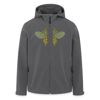 biene - Recycelte Männer Softshell-Jacke von Stanley/Stella - Anthrazit - Vorne - AI Model Male 185 light (185cm)