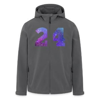 Galaxie Nummer 24 - Recycelte Männer Softshell-Jacke von Stanley/Stella - Anthrazit - Vorne - AI Model Male 185 light (185cm)