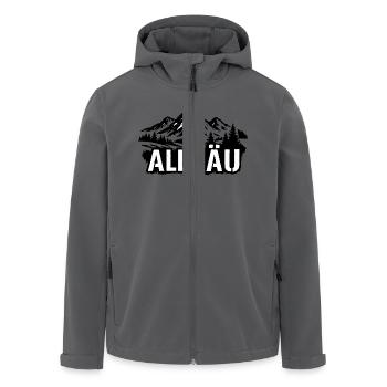 Allgau - Recycelte Männer Softshell-Jacke von Stanley/Stella - Anthrazit - Vorne - AI Model Male 185 light (185cm)