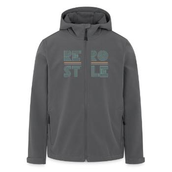 Retro Style - Neon - Recycelte Männer Softshell-Jacke von Stanley/Stella - Anthrazit - Vorne - AI Model Male 185 light (185cm)