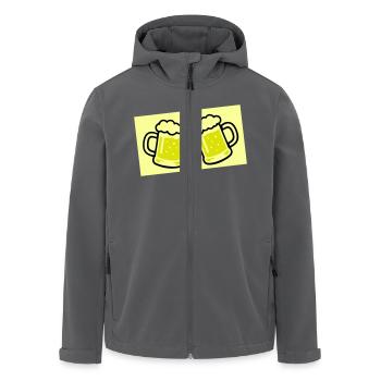 Bierglas Bier Symbol - Recycelte Männer Softshell-Jacke von Stanley/Stella - Anthrazit - Vorne - AI Model Male 185 light (185cm)