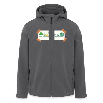 Herzlinie der Erde - Recycelte Männer Softshell-Jacke von Stanley/Stella - Anthrazit - Vorne - AI Model Male 185 light (185cm)