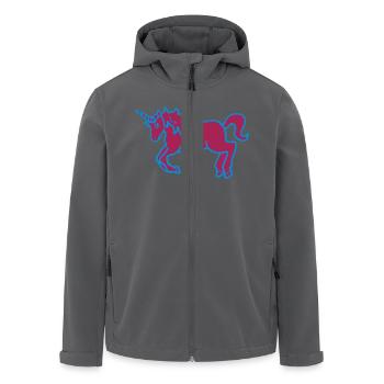 unicorneinhorn pferd - Recycelte Männer Softshell-Jacke von Stanley/Stella - Anthrazit - Vorne - AI Model Male 185 light (185cm)
