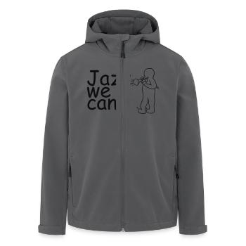 jwc_trumpet_vektor - Recycelte Männer Softshell-Jacke von Stanley/Stella - Anthrazit - Vorne - AI Model Male 185 light (185cm)