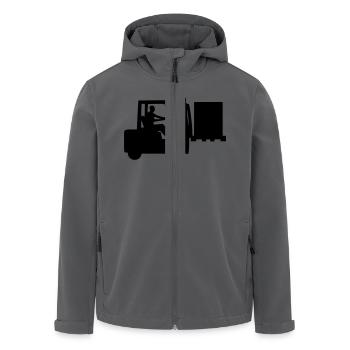 Gabelstapler - Recycelte Männer Softshell-Jacke von Stanley/Stella - Anthrazit - Vorne - AI Model Male 185 light (185cm)