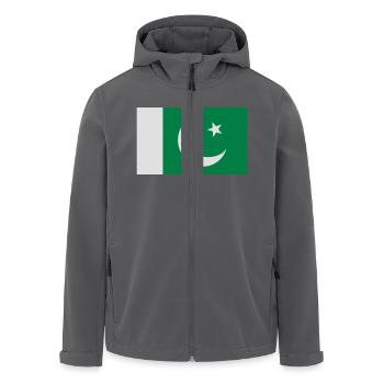 Pakistan Flagge - Recycelte Männer Softshell-Jacke von Stanley/Stella - Anthrazit - Vorne - AI Model Male 185 light (185cm)