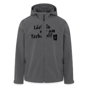 Läck du mir am Tschööpli! - Recycelte Männer Softshell-Jacke von Stanley/Stella - Anthrazit - Vorne - AI Model Male 185 light (185cm)