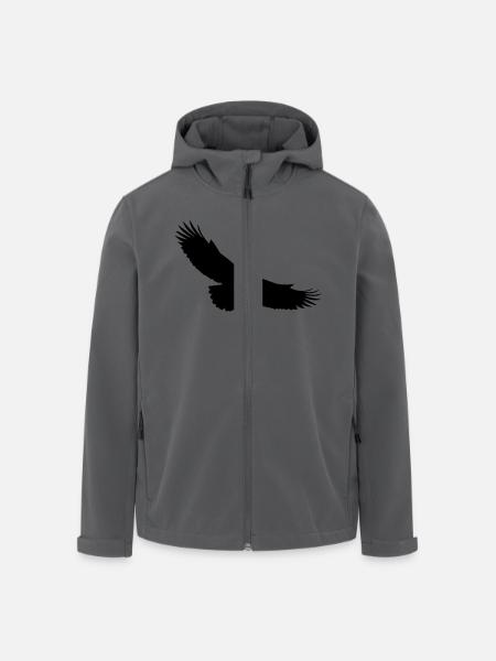 adler - Recycelte Männer Softshell-Jacke von Stanley/Stella - Anthrazit