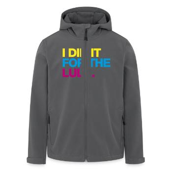 I did it for the lulz - Recycelte Männer Softshell-Jacke von Stanley/Stella - Anthrazit - Vorne - AI Model Male 185 light (185cm)