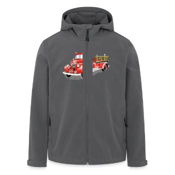 Feuerwehr - Recycelte Männer Softshell-Jacke von Stanley/Stella - Anthrazit - Vorne - AI Model Male 185 light (185cm)