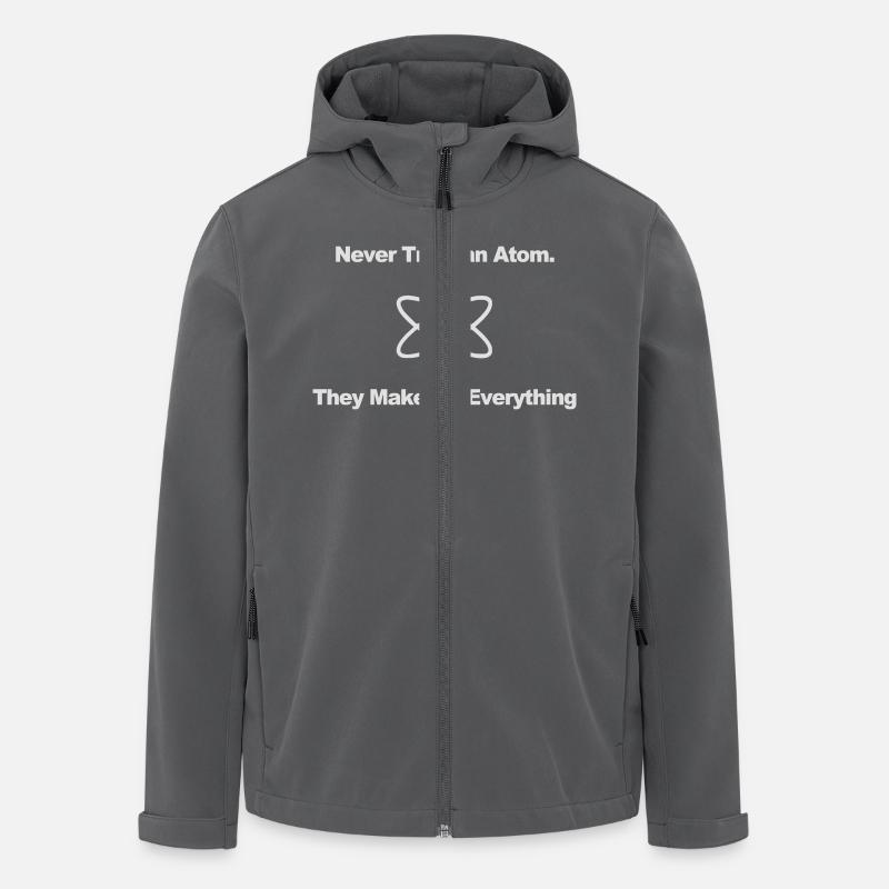 Trust no atom! - Veste softshell homme en polyester recyclé Stanley/Stella - charbon
