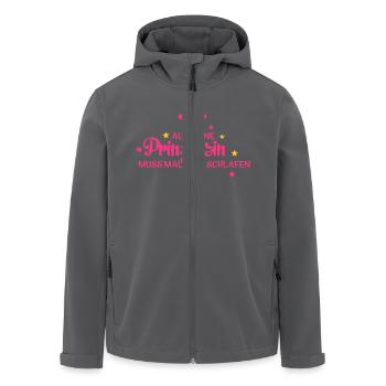 schlafen - Recycelte Männer Softshell-Jacke von Stanley/Stella - Anthrazit - Vorne - AI Model Male 185 light (185cm)