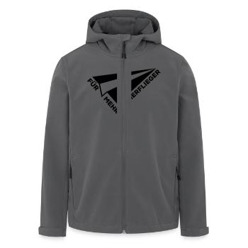 Papierflieger Flugzeug basteln - Recycelte Männer Softshell-Jacke von Stanley/Stella - Anthrazit - Vorne - AI Model Male 185 light (185cm)