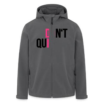 dont quit - do it - Sport - Kampfgeist - Recycelte Männer Softshell-Jacke von Stanley/Stella - Anthrazit - Vorne - AI Model Male 185 light (185cm)