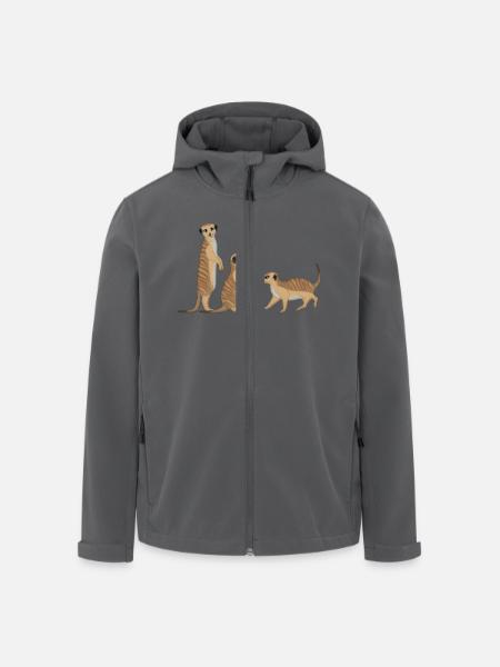 Erdmännchen drei - Recycelte Männer Softshell-Jacke von Stanley/Stella - Anthrazit