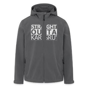 straight outta karlsruhe - Recycelte Männer Softshell-Jacke von Stanley/Stella - Anthrazit - Vorne - AI Model Male 185 light (185cm)