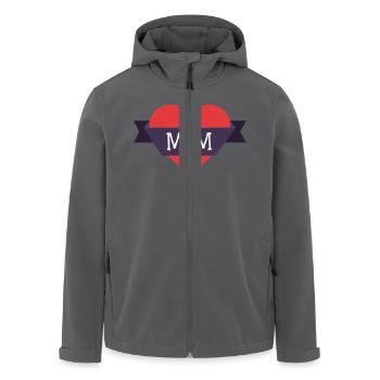 Mamma-Herz - Recycelte Männer Softshell-Jacke von Stanley/Stella - Anthrazit - Vorne - AI Model Male 185 light (185cm)