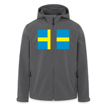 Nationalflagge von Schweden - Recycelte Männer Softshell-Jacke von Stanley/Stella - Anthrazit - Vorne - AI Model Male 185 light (185cm)
